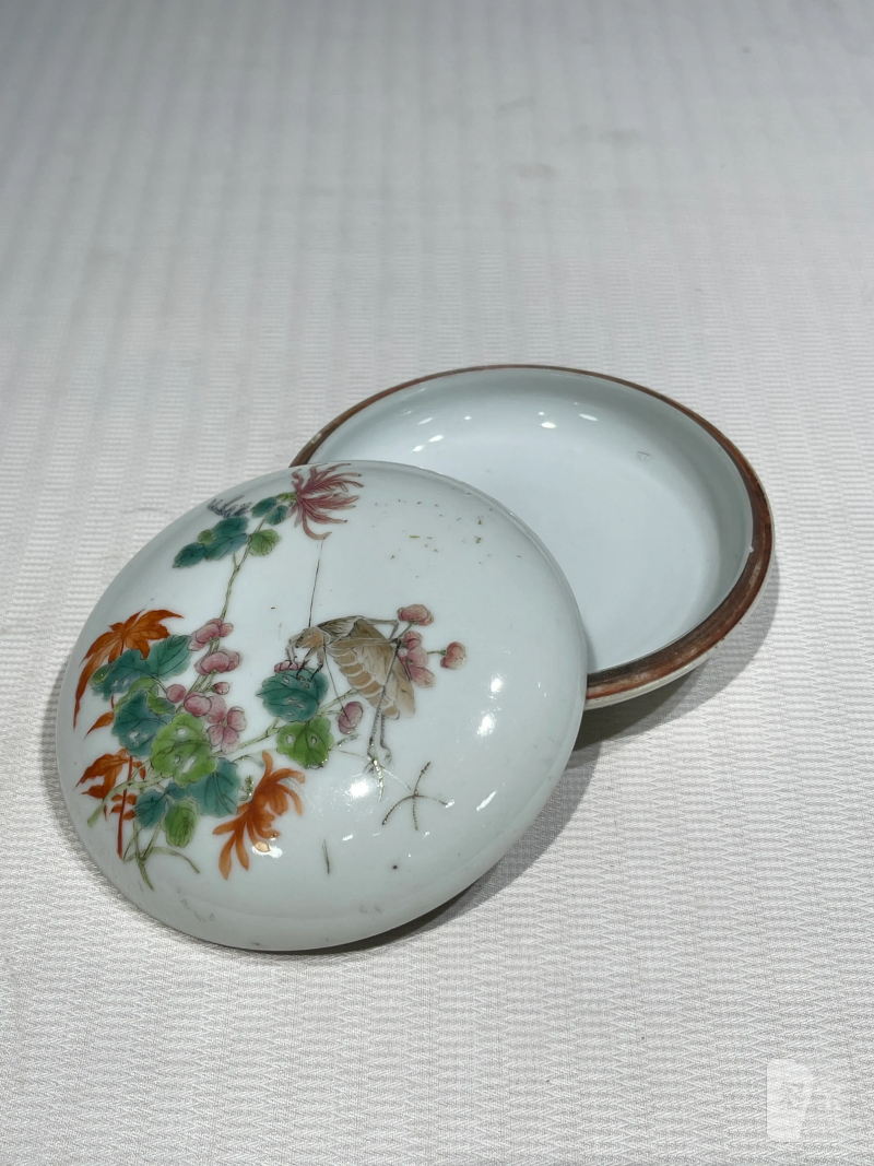 清代 粉彩文房瓷器一组十二件 - 图2